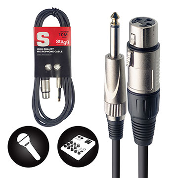 CABO STAGG EMBORRACHADO XLR X P10 10 METROS - SMC10XP