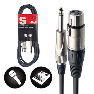 CABO STAGG EMBORRACHADO XLR X P10 3 METROS - SMC3XP