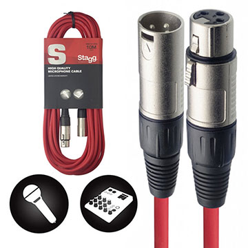 CABO STAGG EMBORRACHADO PARA XLR X XLR 10 METROS - SMC10 CRD