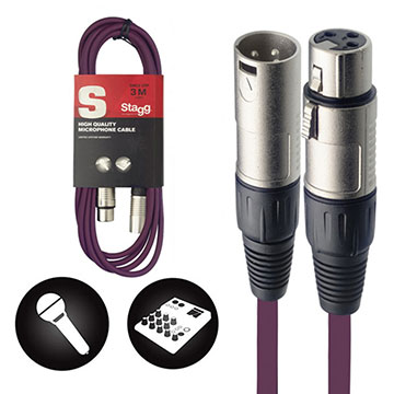 CABO STAGG EMBORRACHADO XLR X XLR 3 METROS - SMC3 CPP