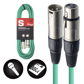 CABO STAGG EMBORRACHADO XLR X XLR 6 METROS - SMC6 CGR