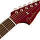 VIOLÃO FENDER REDONDO CLASSIC W/ DELUXE GIG BAG 097-0913-215 HOTROD RED METALLIC