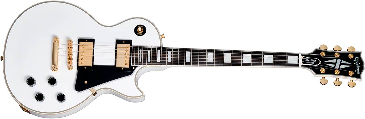 GUITARRA EPIPHONE IGC LES PAUL CUSTOM - ALPINE WHITE | Pride Music